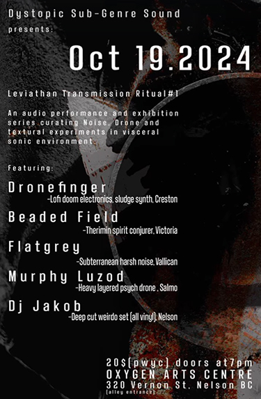 event poster for leviathan transmission ritual 1 october 19 2024