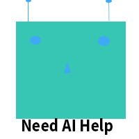Need AI Help robot style logo