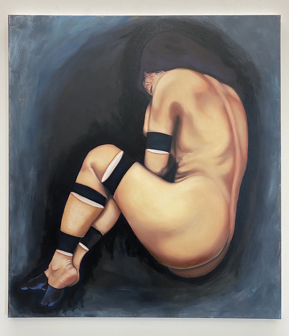 Floater Identities. 36 x 40 in, oil on canvas, 36 x 40 in. March 2023.