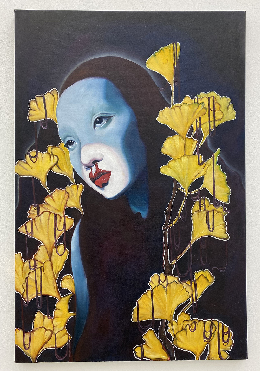 Pag-bawi (Tagalog for the process of retrieval) 2023, Oil on Canvas, 24 x 36 in.