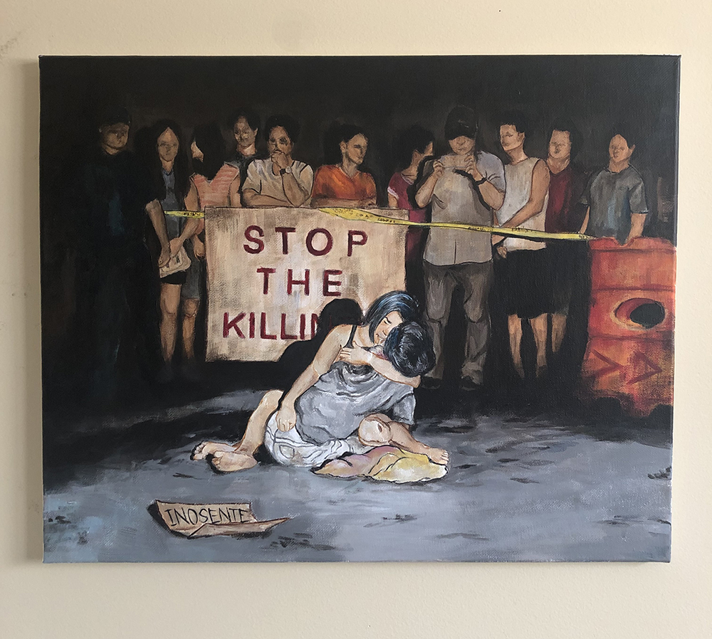 Inosente. 18 x 14 in. Acrylic on canvas. 2020