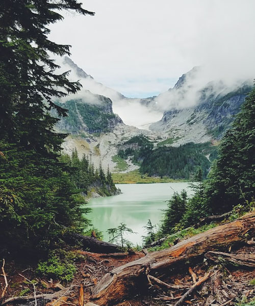 Mountain lake landscape