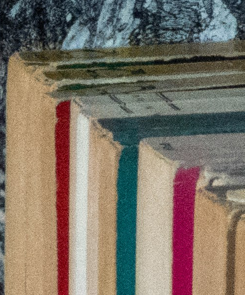 Assorted poetry books on display