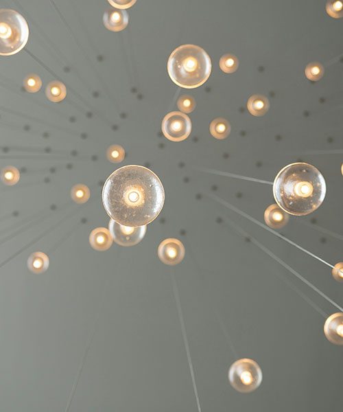 Lights hanging from the ceiling