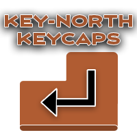 Key-North Keycaps logo with beige stylized shift key underneath title text.