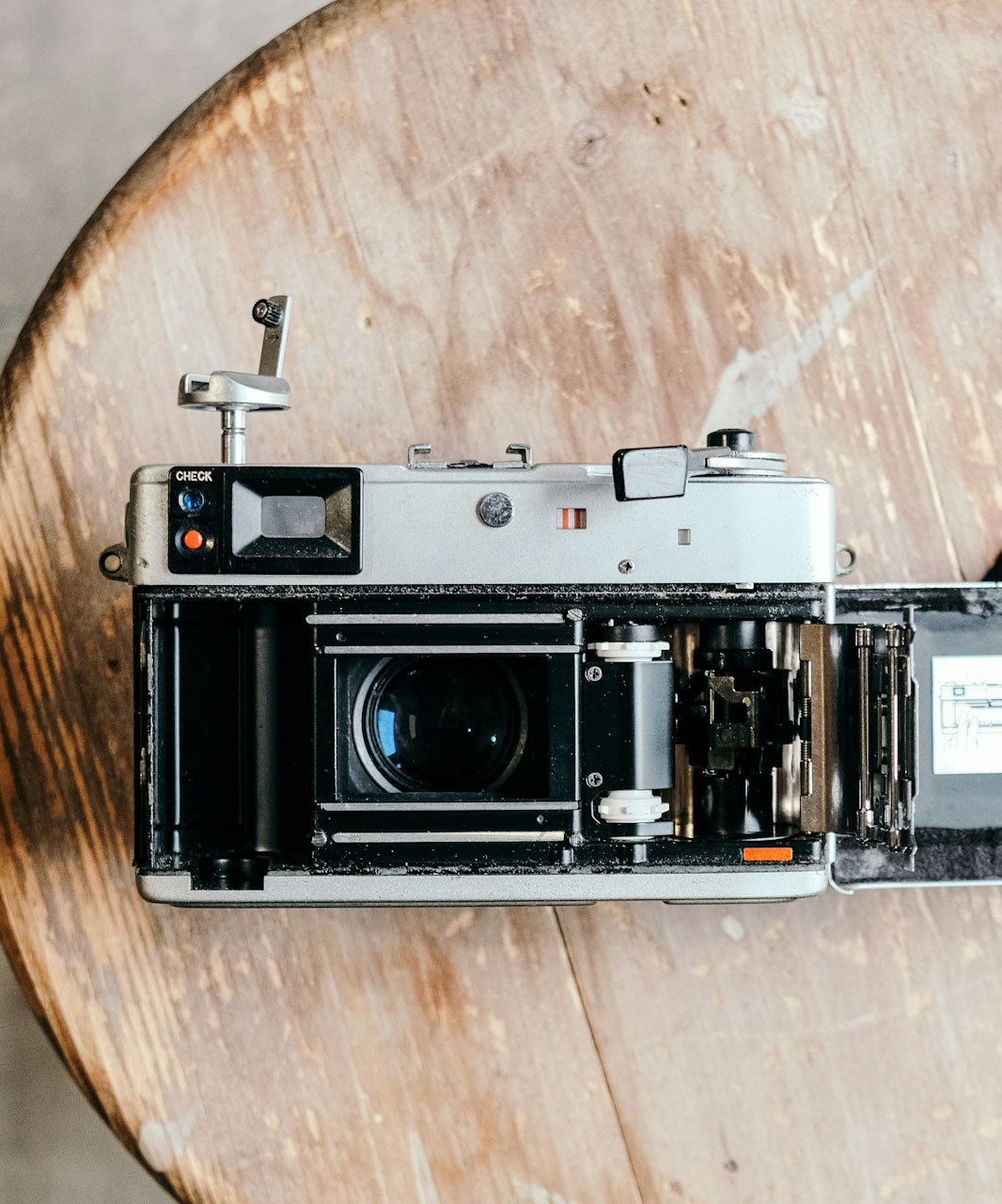 Internal view of a camera
