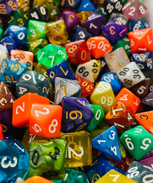 a variety of different dice