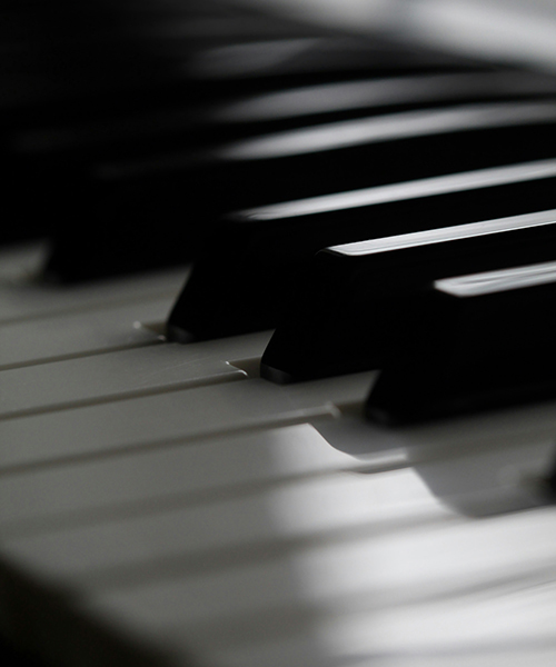 close up piano keys